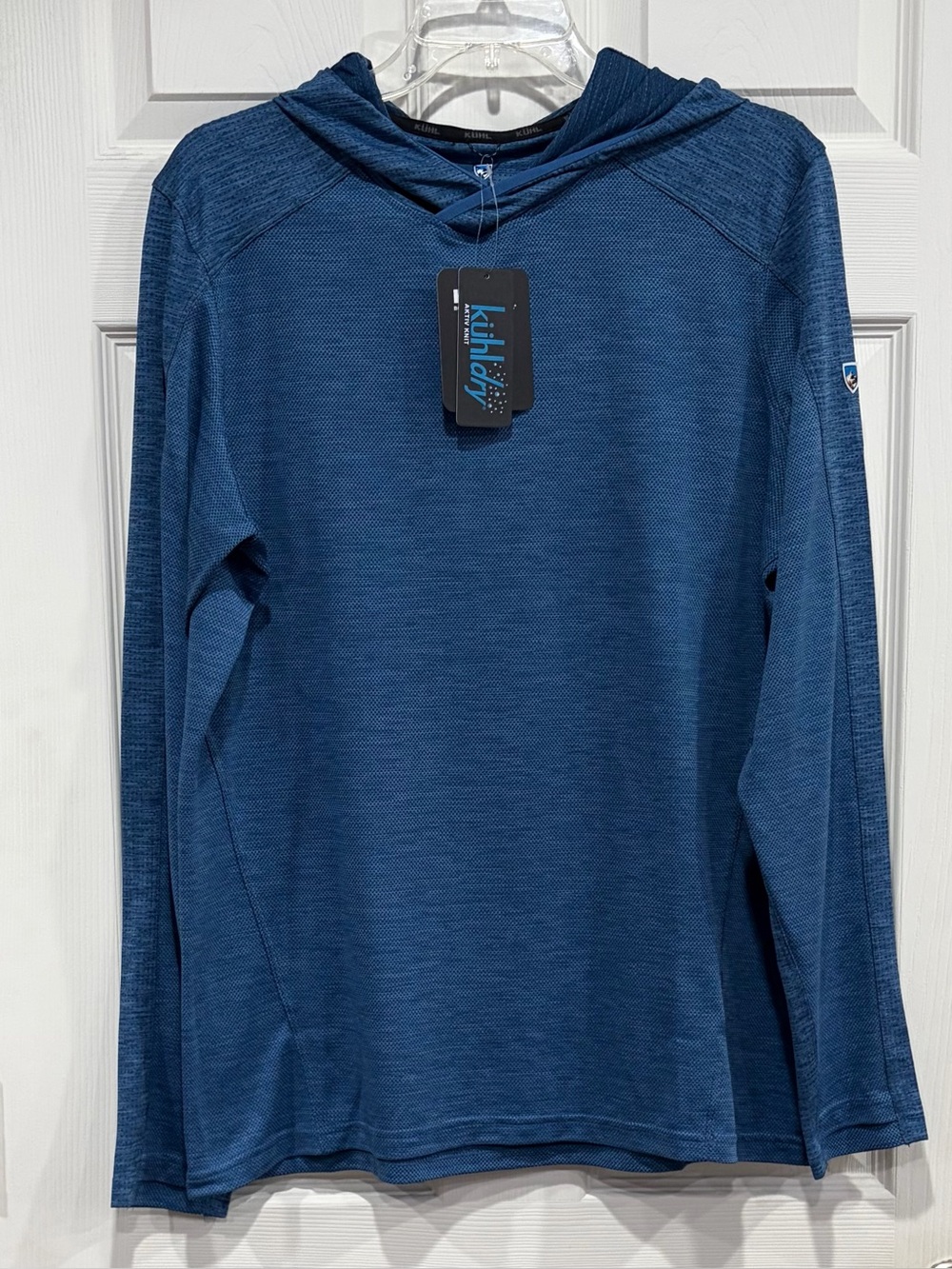 Kuhl Men's XL Engineered Hoodie Performance T-Shirt Blue NWT UPF 20